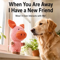 Jouet en peluche pour chien, motif vache, éléphant, cochon, mignon, interactif, durable, pour le nettoyage des dents, à tirer, en polyester doux, animal en peluche pour chiot