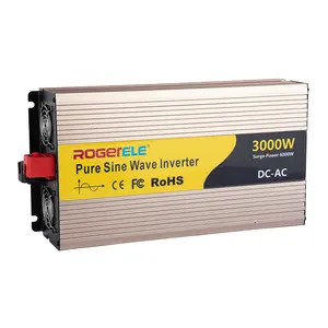 Chinese manufacturer DC to AC power inverter 3000W 3KW off grid customized socket wave LCD display power supply 3KW inverter