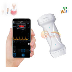 Nieuwste Dubbele Koppen Wifi Echografie Kleur <span class=keywords><strong>Doppler</strong></span> 128 Elementen Kleur Draadloze Convexe Lineaire Sonde - Product Image 2