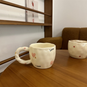 Irregular twisted ceramic <b>coffee</b> cup, high-end appearance, ideal for afternoon tea lattes and breakfast - Product Image 2