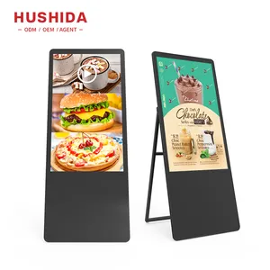 Papan tagihan Digital berdiri bebas ponsel Android 43 inci Display papan Poster Digital bisa digerakkan