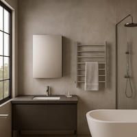 Armoire à pharmacie de salle de bain moderne avec miroir de maquillage Armoire murale en acier inoxydable pour salle de bain