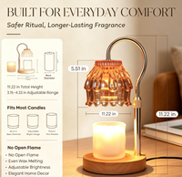 Lampe chauffe-bougie avec minuterie, cadeaux de déménagement, décoration pour nouvelle maison