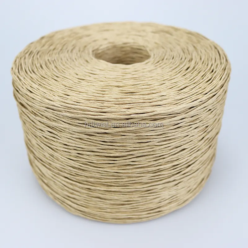 Factory Direct White kraft Paper rope String Twisted Raffia Ribbon for Gift Wrapping Crafting Packing Crocheting