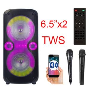 Enceinte portable double 6,5 pouces, nouvelle arrivée, 8 mots, lumière LED, home cinéma, karaoké, DJ, fête, enceinte Bluetooth, Partybox - Product Image 6