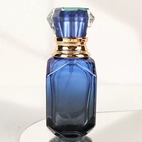 Flacon de parfum de luxe à coupe diamantée, atomiseur en verre dégradé de 30 ml pour emballage cosmétique haut de gamme