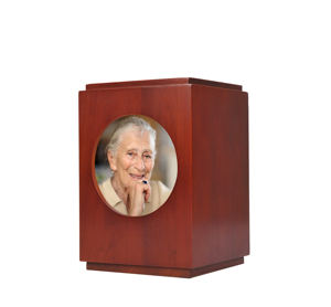 Urna de madera de palisandro de estilo americano Premium para cenizas Suministros funerarios para adultos de cereza oscura - Product Image 4