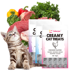 Servicio Integral Haisenpet, Snacks Premium para Gatos, Sin Conservantes Artificiales, Mousse de Salmón y Pollo, Delicias Cremosas para Gatos - Product Image 1