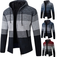 Cardigan en polaire épais et chaud pour homme, collection automne-hiver, classique, à manches longues, sweat-shirt en maille, veste, manteau