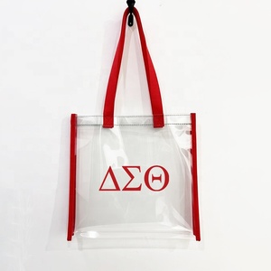 Bolsa de Compras Transparente de PVC con Logotipo Personalizado de Delta Sigma Theta, Bolso de Hombro, Bolsa de Regalo para la Hermandad Zeta Phi Beta - Product Image 1