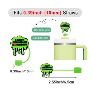 Venta al por Mayor de Adornos de Silicona de 10 mm con Personajes de los <span class=keywords><strong>Cazafantasmas</strong></span> para Pajitas de Bebidas, para Botellas de Agua - Product Image 3
