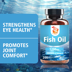 Gélules d'huile de poisson du fabricant, contenant 1200 mg d'huile de poisson, favorisent la santé cardiaque et soutiennent le système immunitaire. - Product Image 3