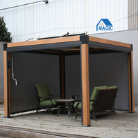 Pergola en aluminium durable de haute qualité pour l'extérieur, pergola de jardin, pergola motorisée à lames orientables en aluminium