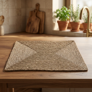 Natural Rectangular Woven Seagrass <b>Mat</b> Crafted for Home Decoration Floor Covering and Sustainable Living Spaces - Product Image 4