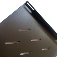 Baie de serveur de centre de données sur pied de 19 pouces, en acier laminé à froid SPCC noir RAL9004, avec étagère coulissante de 465 mm de largeur