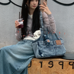 Denim basit Tote taşıyıcı yıkanabilir hafif küçük ölçekli köpekler kediler için <span class=keywords><strong>Pet</strong></span> Tote çanta çanta taşıyıcı çanta - Product Image 2