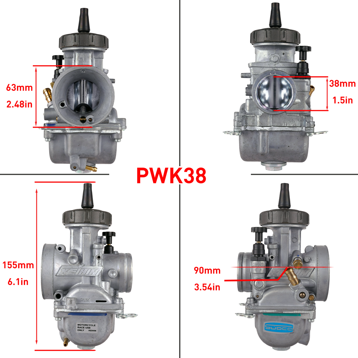 PWK Carburetor PWK33 PWK34 PWK35 PWK36 PWK38 for 2T 4T Motorcycle ATV ...
