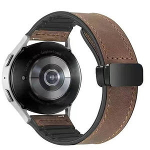 Crazy <b>Horse</b> Pattern Silicone Leather Watch Strap with Luxury Buckle <b>Magnetic</b> <b>Band</b> <b>for</b> Huawei <b>for</b> GT4 <b>for</b> Samsung <b>for</b> Apple - Product Image 4