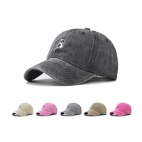 Venta al por mayor de alta calidad ajustable Vintage lavado 6 paneles al aire libre gorra de béisbol Panda bordado ala curva gorra de béisbol personalizada