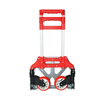 Supermarché pliable télescopique Abs poignée Portable bagages Transport Cargo pliant main ascenseur chariot chariot camion avec roue