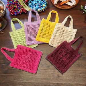 Bolsas de Compras Plegables de PP para Mujer a Bajo Precio, Estilo Bolso Tote y Bolso Tipo <span class=keywords><strong>Cubo</strong></span> con Rayas de Diseñador 2025 - Product Image 1