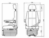 Siège à suspension pneumatique avec accoudoirs en option, chauffage, ventilation, rotation, couleur et matériau personnalisés OEM pour Iveco Transit Maxus Light Van