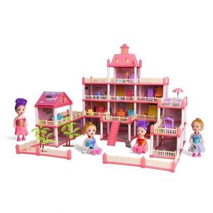 Juguete de Plástico para Armar, Casa de Muñecas, Villa, Casa de Juegos para Niños, Juego de Imitación, Mansión, Villa, Juguete de Cuentos TOYSRUNNER - Product Image 1