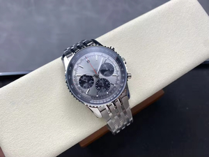 Reloj Cronógrafo de Lujo para Hombre 2025, 43 mm, Esfera Plateada, Seis Agujas, Correa de Acero Inoxidable, Diseño Exclusivo - Product Image 4