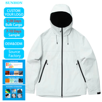 Chaqueta de Montañismo Personalizada con Microetiqueta OEM, Cuello Alto, Carcasa Rígida, Cierre de Cremallera, Impermeable y Transpirable
