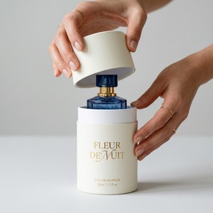 Elegant Gold Foil Hot Stamped Round Paper Cylinder Tube <b>Box</b> for Designer Perfume Fragrance <b>Bottle</b> Custom Packaging Wholesale - Product Image 2