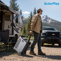 Générateur solaire Solarplay 3840Wh LiFePO4, station d'alimentation portable 3600W, certifié 30% ITC, idéal pour la sauvegarde à domicile