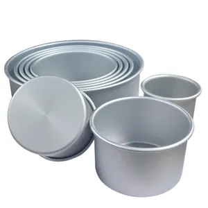 Mixed Size Non-stick Solid Bottom Metal Oven Baking Molds Aluminum Alloy Round Cake Pan
