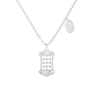 Collar con Colgante de <span class=keywords><strong>Ábaco</strong></span> de Plata S925 con Diseño Único Dylam, Feliz Año Nuevo Chino, con Circonita Cúbica 5A, para Mujeres y Hombres - Product Image 1