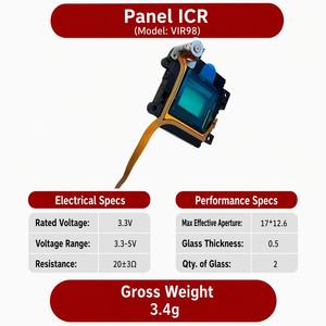 Panel de Grado de Tráfico con Filtro ICR IR, 3.3V, 50G Impact, -40~85 ° Apertura C de 17x12.6mm para uso en captura de violaciones - Product Image 5