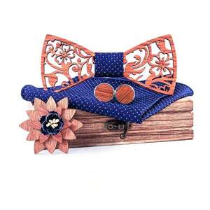 Noeuds <span class=keywords><strong>papillon</strong></span> en <span class=keywords><strong>bois</strong></span> de haute qualité à la main ensemble de noeuds <span class=keywords><strong>papillon</strong></span> foulards carrés boutons de manchette pinces à cravate et fleurs de poitrine TC260009 - Product Image 5