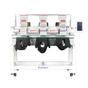 3 Heads Embroidery Machine For Hat/Tshirt/Flat Embroidered With Multi Needles
