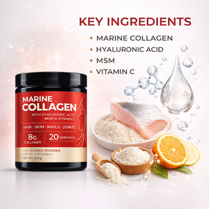 Collagène marin hydrolysé de qualité supérieure OEM en poudre avec vitamines <span class=keywords><strong>pour</strong></span> la beauté des <span class=keywords><strong>cheveux</strong></span>, de la peau, des <span class=keywords><strong>ongles</strong></span> <span class=keywords><strong>et</strong></span> des articulations – Complément alimentaire en vrac - Product Image 2