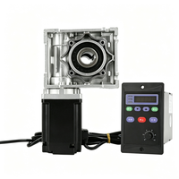 Moteur sans balais haute tension 220V 400W HS60 avec réducteur à vis sans fin RV40, rapport 1:50, avec contrôleur pour machine CNC