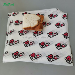 Custom Luxury Gold Foil Greaseproof <strong>Paper</strong> <strong>Wrap</strong> for Waxed Bread Burger Pizza Etc. - Product Image 6