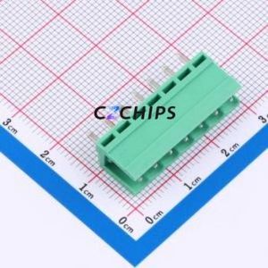 MXHT396V-3.96-07P-GN01-Cu-A Plug-in Terminal Block Through hole,P=3.96mm Board-to-Board / Socket - Open 1x7P 3.96mm Green - Product Image 1