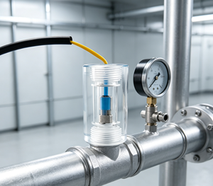 Interruptor de flujo de gas acrílico transparente, aislante y duradero para sistemas de conductos de monitoreo de gas seco en la industria ligera - Product Image 5