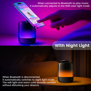 Từ RGB <span class=keywords><strong>Bluetooth</strong></span> Loa Có Thể Thu Vào Cơ Sở 360 ° Stereo Âm Thanh TWS Ghép Nối Mang Theo Dây Đeo Di Động Đài Phát Thanh SD Ánh Sáng Ban Đêm - Product Image 5