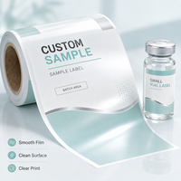 Étiquettes personnalisées en BOPP pour peptides, autocollants imperméables pour flacons, pour petits flacons, emballage d'échantillons cosmétiques, service d'impression OEM