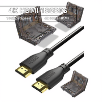 YLUX YL-H401 Ultra HD Hochgeschwindigkeits-18Gbps-Stecker-Stecker-Audiokabel Schwarz 4K 60Hz Monitor 6,0mm Außendurchmesser Blankes Kupfer PVC-Ummantelung