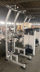 Machine à dips assistés ASJ, équipement commercial 2-en-1 pour tractions et dips avec pile de poids pour l'entraînement <span class=keywords><strong>du</strong></span> <span class=keywords><strong>haut</strong></span> <span class=keywords><strong>du</strong></span> corps - Product Image 3