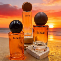 Flacon de parfum en verre borosilicate de 100 ml avec bâtonnets diffuseurs, bouchon à vis, couvercle hermétique et surface décorable
