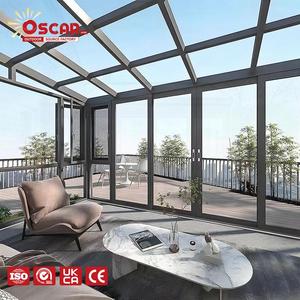 Veranda Prefabbricata Quattro Stagioni Autoportante con Struttura <span class=keywords><strong>in</strong></span> <span class=keywords><strong>Vetro</strong></span> Curvo Isolato, Solarium, Patio, <span class=keywords><strong>Balcone</strong></span>, Giardino d'Inverno Esterno - Product Image 1