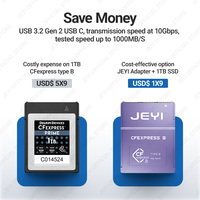 JEYI Factory konverter PCIe 2230 NVMe M.2, kecepatan tinggi CFexpress tipe-b 4.0 NVMe M.2 untuk kartu SSD Canon R5/Nikon Z9, stok pabrik