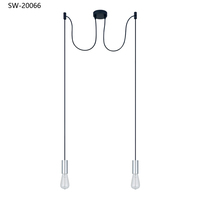 Lámpara de Techo Retro de 3/6/8/12 LED, Lámpara Colgante Vintage con Bombilla E27 85-265V, Lámpara para Cafetería, Comedor, Oficina, Bar, Decoración