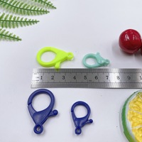 25 fermoirs à homard en plastique coloré de 35 mm, porte-clés, boucle en forme de lampe, crochet à pression pour la fabrication de bijoux en DIY, vente en gros